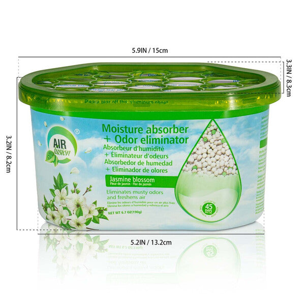 Air Fusion Moisture Absorbor+Odor Eliminator 6.7oz Jasmine Blossom