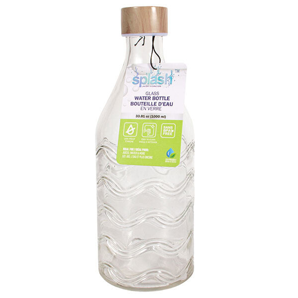 Splash Glass Water Bottle 35.5 oz