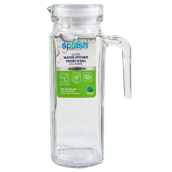 Splash Glass Water Pitcher 33.8oz