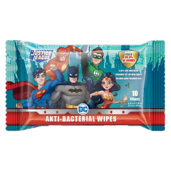 DC Justice League AB Wipes 10CT 3PK