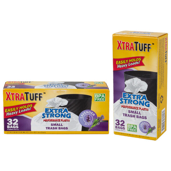 XtraTuff™ Twist Tie Trash Bag Lavender 4GAL 32CT