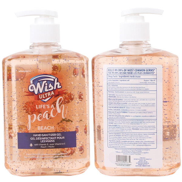 Wish Hand Sanitizer 16.9oz Advance Pump Peach