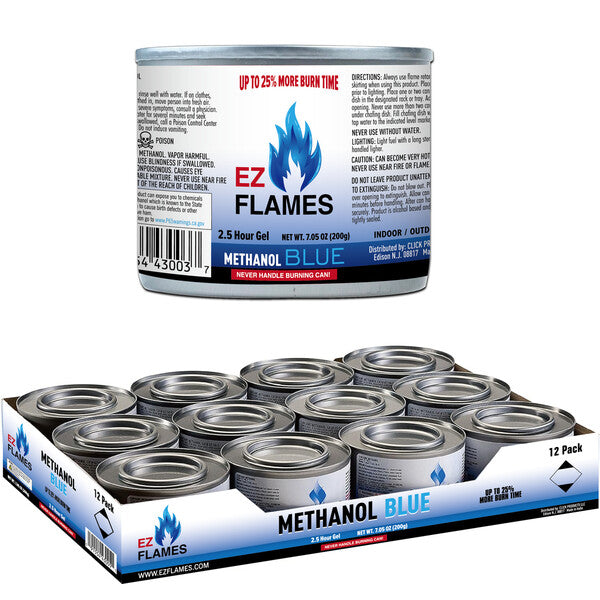 EZ Flames Methanol Blue 7.05oz 2.5 Hours 12PK