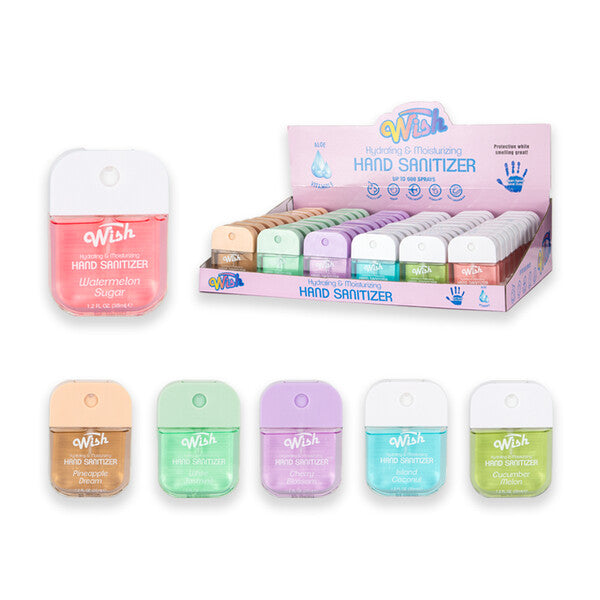 Wish Liquid hand sanitizer spray 1.2oz with PDQ