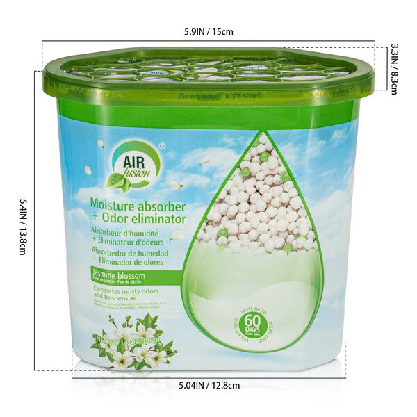 Air Fusion Moisture Absorbor+Odor Eliminator 14oz Jasmine Blossom