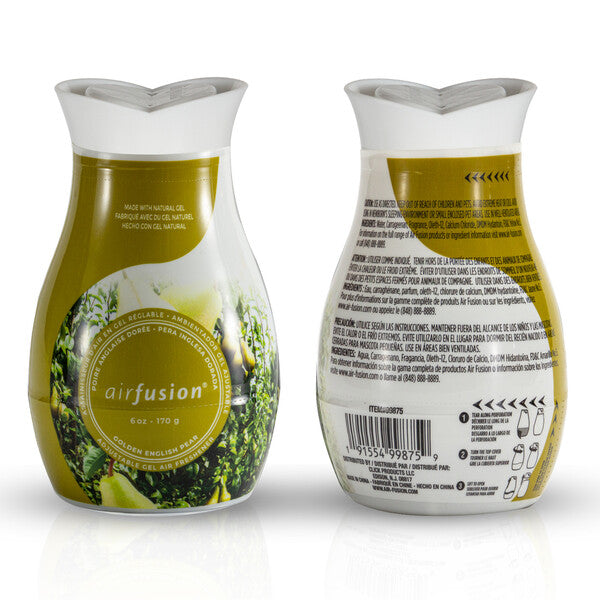 Air Fusion Adjustable Gel Air Freshener 6oz Golden English Pear