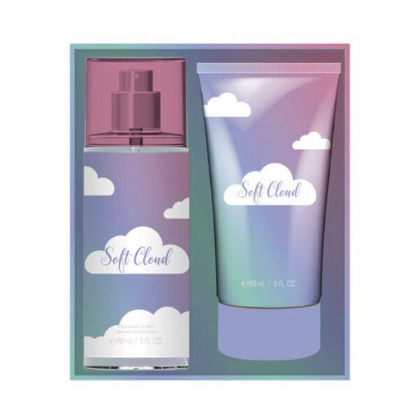 Women's 2pcs Gift Set SOFT CLOUD 3fl.oz Body Mist 3fl.oz Body Lotion