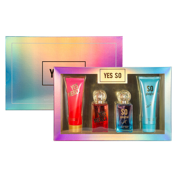 Women's 4pcs XL Set YES MERCI 4.1fl.oz/120ml×2 Body Lotion 3.4fl.oz/100ml×2 EDP