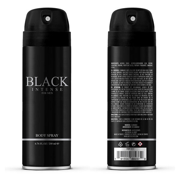 Body Spray Aerosol 6.76Floz/200ml BLACK INTENSE