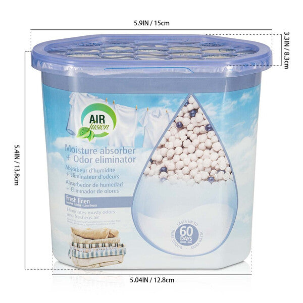 Air Fusion Moisture Absorbor+Odor Eliminator 14oz Fresh Linen