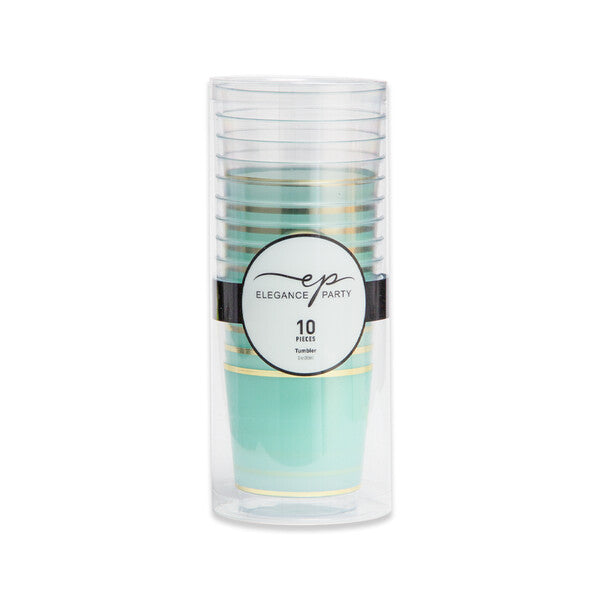 EP 10PK 12oz Tumbler Clear+Gold+ Mint