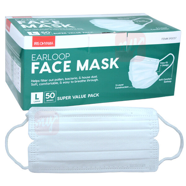 Iris Ohyama White 3PLY Face Mask
