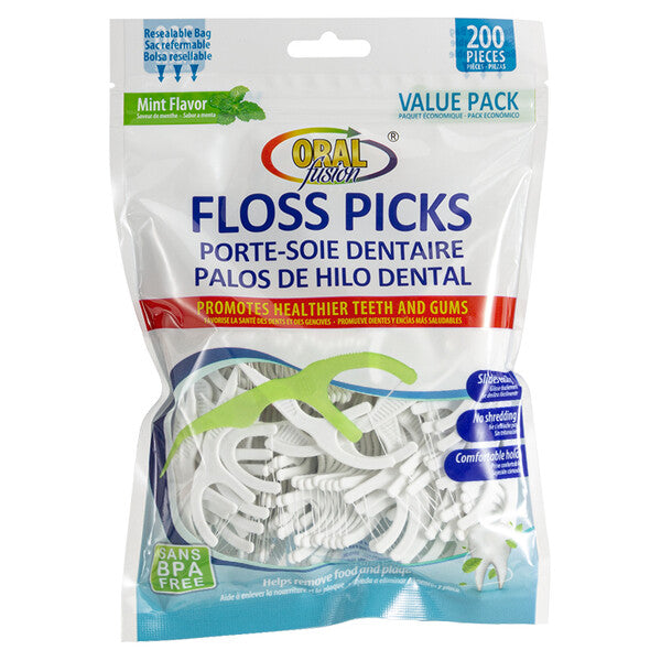 Oral Fusion Floss Picks 200CT