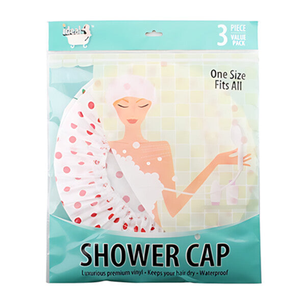 Ideal Bath Shower Cap 3PK