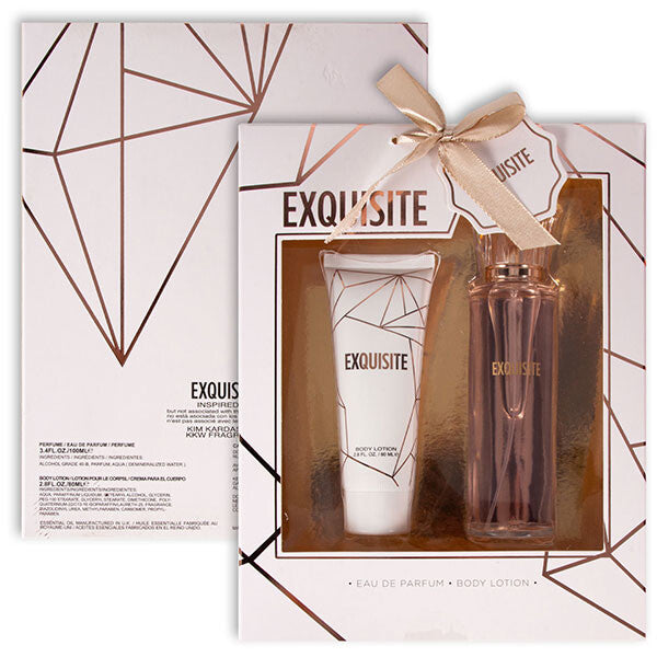Women's 2pcs Set  EXQUISITE 3.4fl.oz EDP 2.8fl.oz Body Lotion