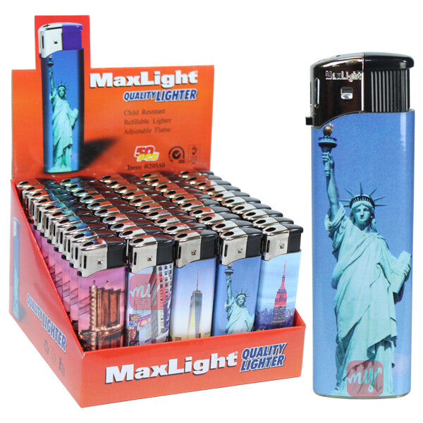 MaxLight Electronic Lighter NY City PDQ