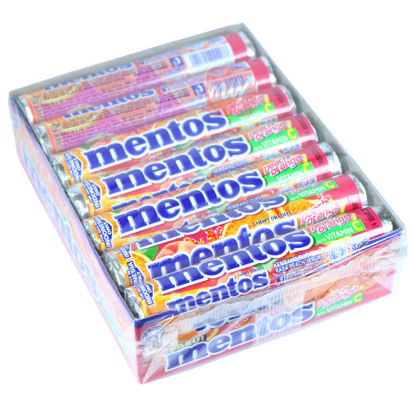 Mentos Stick 29g 1.02oz Display Peach Orange