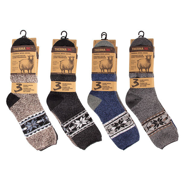Thermal Men's Wool Socks 10-13