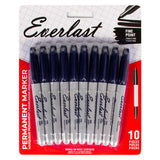 Everlast Permanent Marker 10PK Black