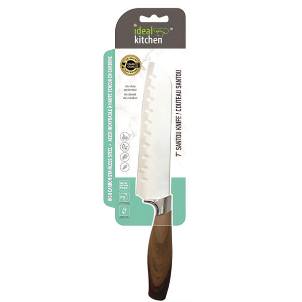 Ideal Kitchen w/ Wood Handle Santou Knife