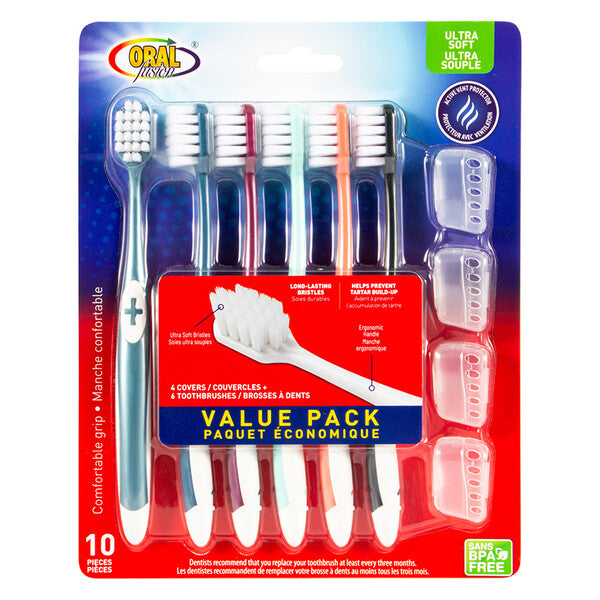 Oral Fusion Toothbrush 10PK Ultra Soft