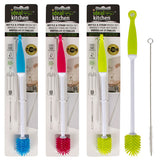 Ideal Kitchen Bottle Brush + Straw Brush 2PK