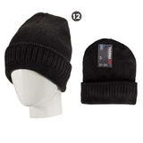 Thermaxxx Mens Hat w/ Fur Lining Black Only