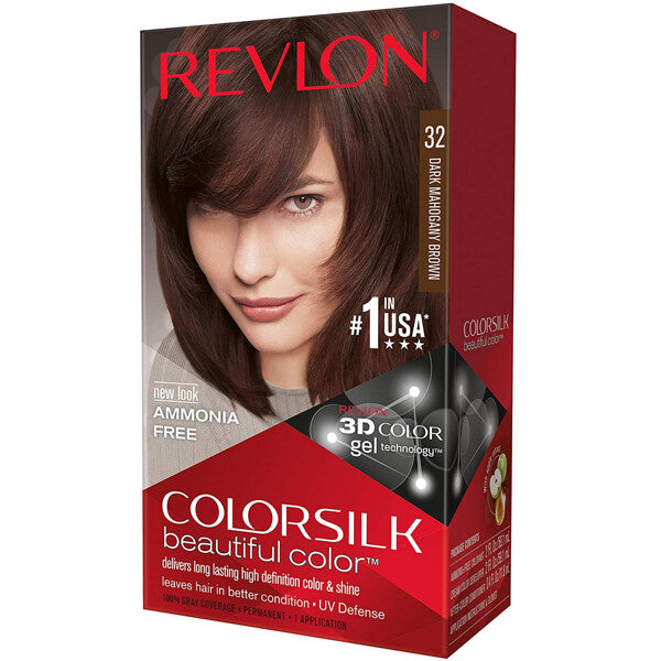Revlon ColorSilk Hair Color #32 Dark Mahogany Brown