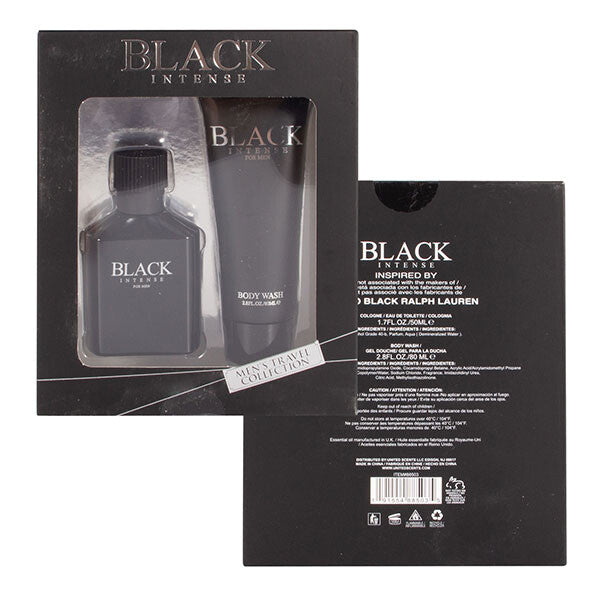 Men's 2pcs Set  BLACK INTENSE 1.7fl.oz/50mlEDT 2.8fl.oz/80ml Body Wash