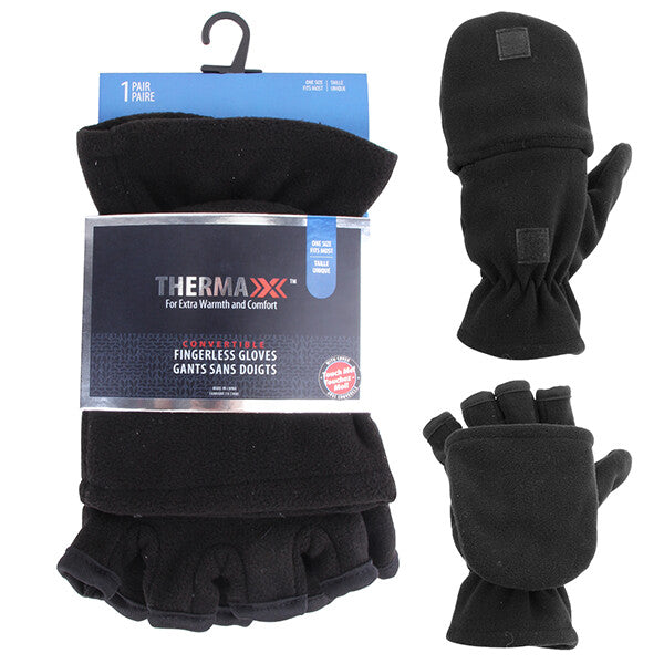 Thermaxxx Winter Fleece Glove Fingerless w/ Cuff
