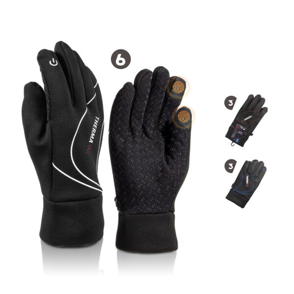 Thermaxxx Men Gloves w/ Touch Neoprene Grip Palm