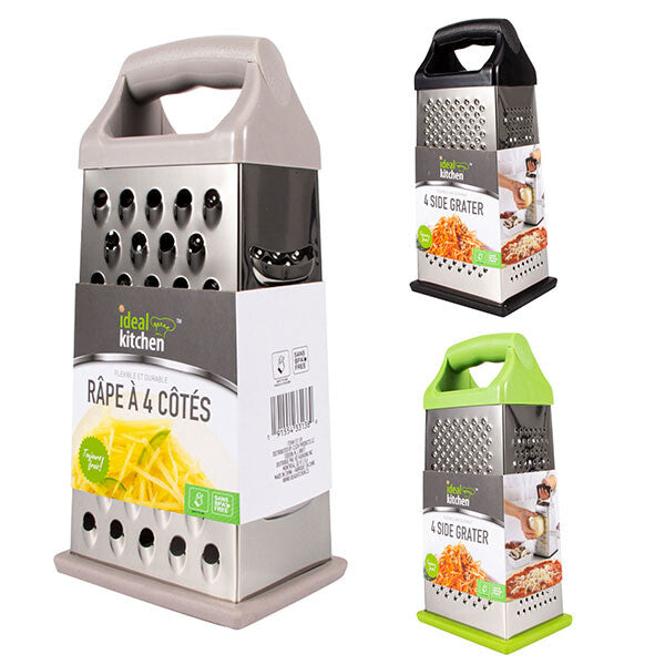 Ideal Kitchen Stainless Steel Grater 9in 4 Sides