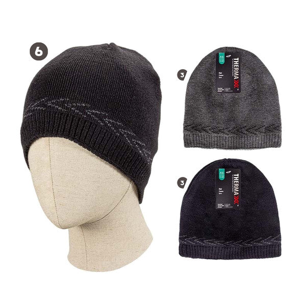 Thermaxxx Winter Men's Beanie w/ Fleece Lining