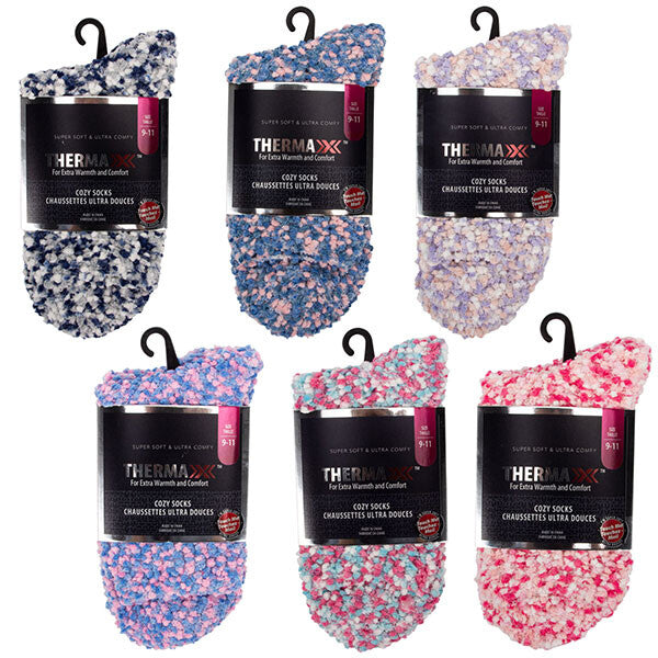 Thermaxxx Fuzzy Socks w/Non-Slip Bottom