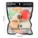 Bazic Beauty Make-up Blender Sponge 20pk Colors