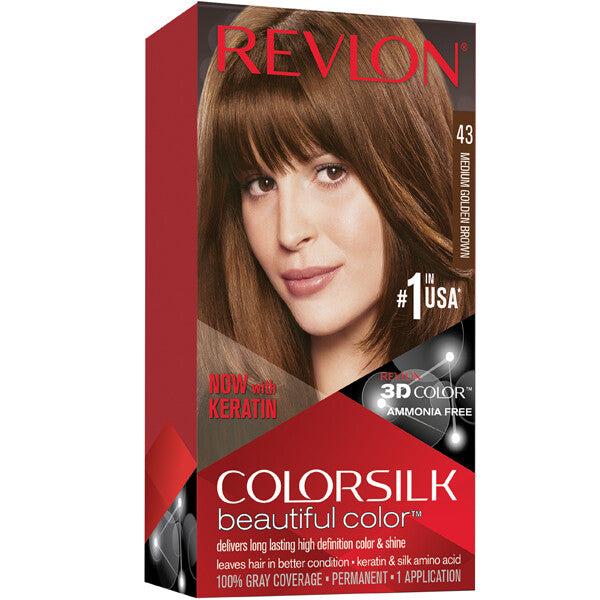 Revlon ColorSilk Hair Color #43 Medium Golden Brown