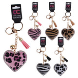 Keychain Heart Animal Printed