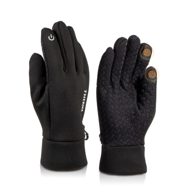 Thermaxxx Men's Gloves w/2 Touch, Water Proof Non-slip Grip