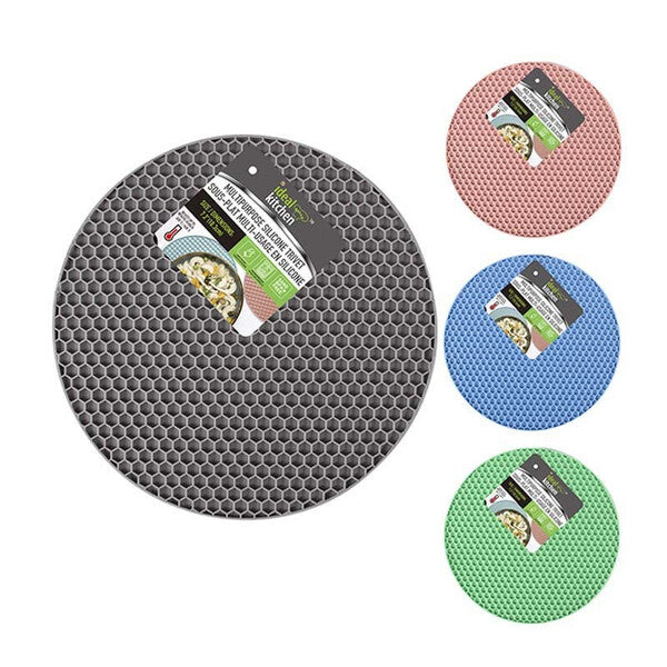 Ideal Kitchen Silicone Placemat & Holder Round 7.2 inch