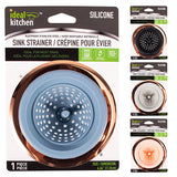 Ideal Kitchen SS + Silicone Sink Strainer HD Rose Gold Colors