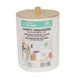 Ideal Home Vanity Organizer w/ Bamboo Lid 3.5x3.5x4.6 inch