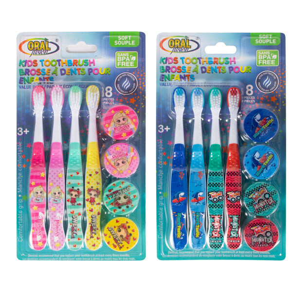 Oral Fusion Kids Toothbrush 8PK