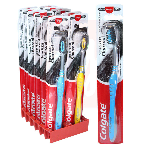 Colgate Toothbrush Super Flexi Charcoal Medium