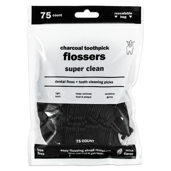Charcoal Toothpick Flossers