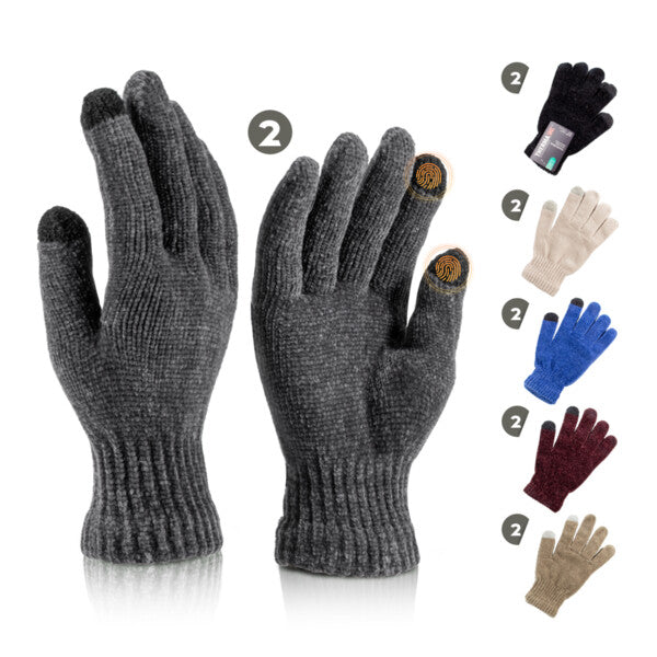 Thermaxxx Chenille Gloves w/ Touch Asst Color
