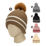Cindy Claire Ladies Pom Hat w/Fur Lining