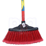 Short Sweeper Plastic Broom w/ Wood Stick
