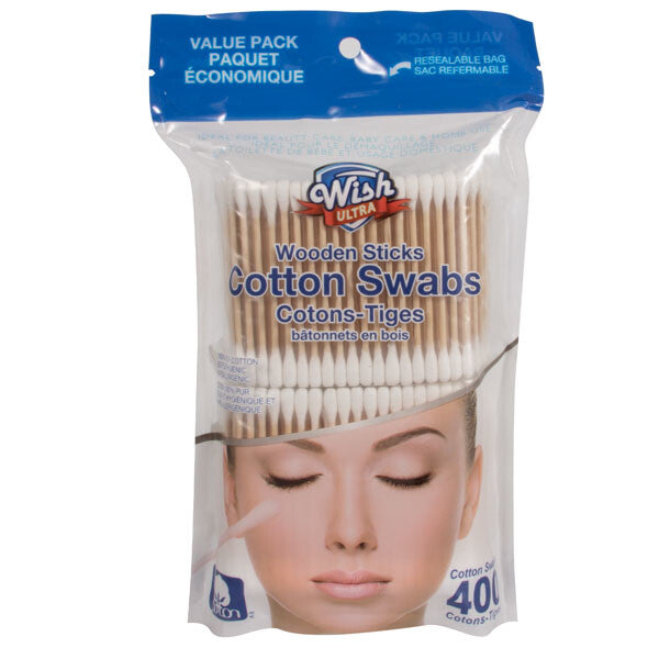 Wish Cotton Swabs Wood 200CT*2PK HD