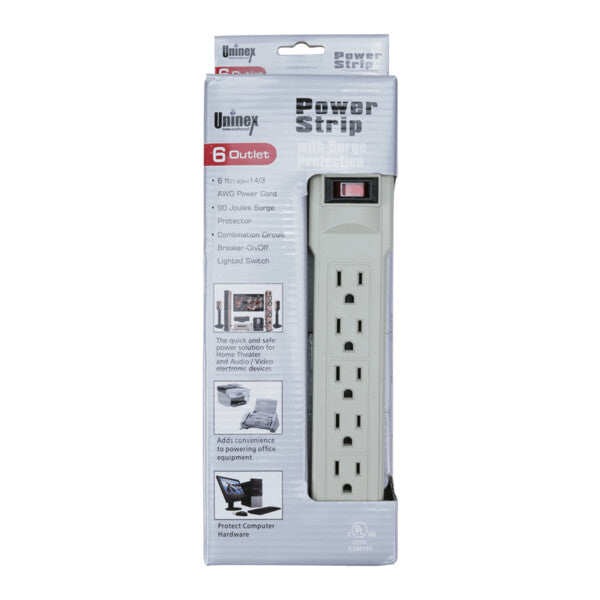 6FT Power Strip with Surge