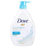 Dove Body Wash 550ml Pump Gentle Exfoliating